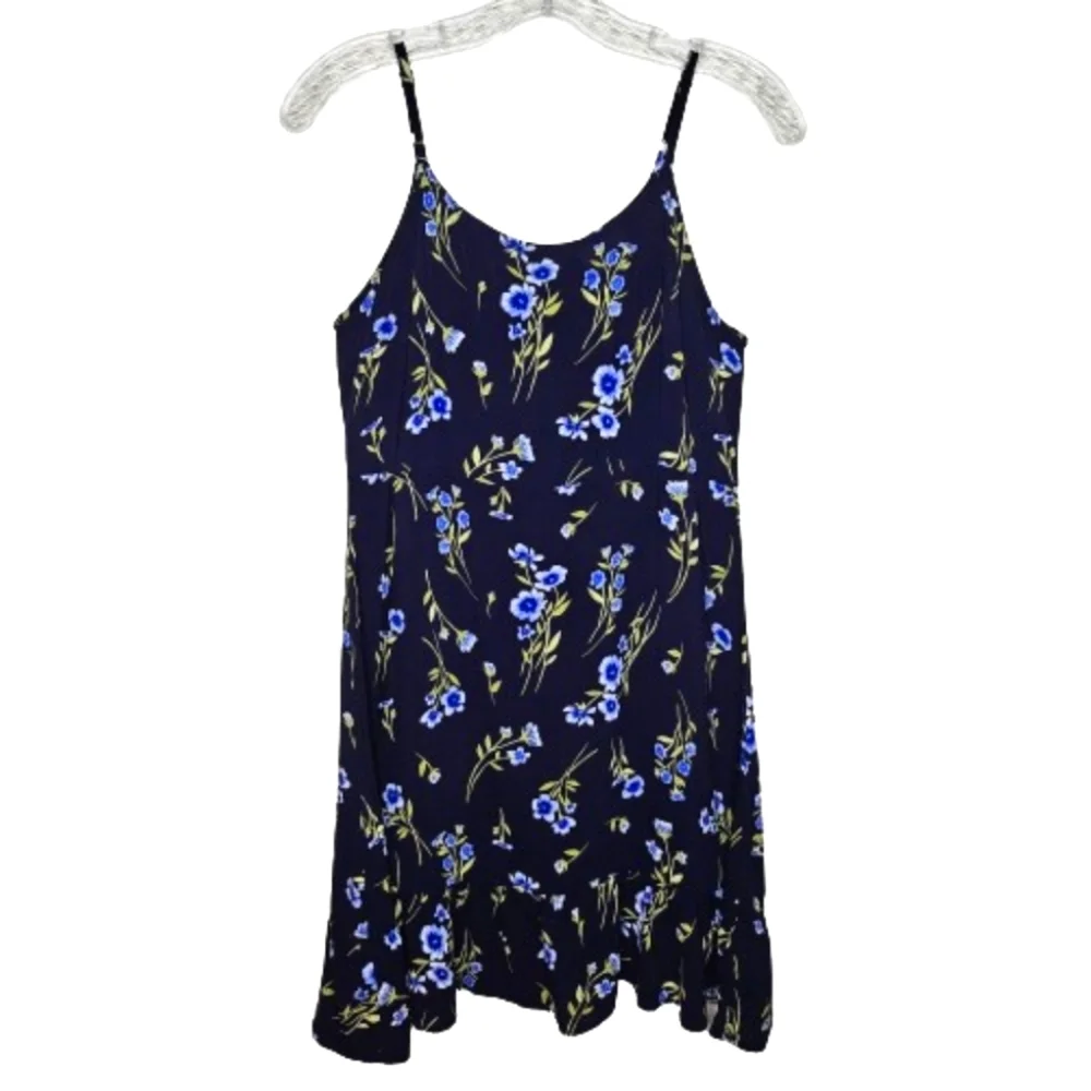 Girls Sundress Navy Floral Size 16 The Children's Place Ruffle Hem Dress - Picture 2 of 8
